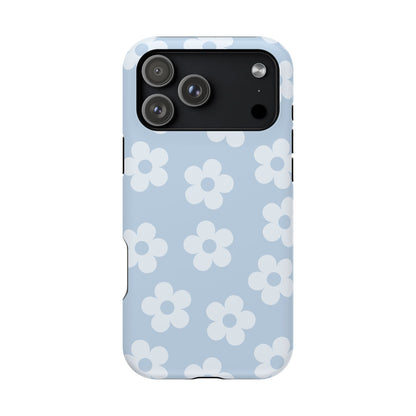 Blue Retro Flowers iPhone Case