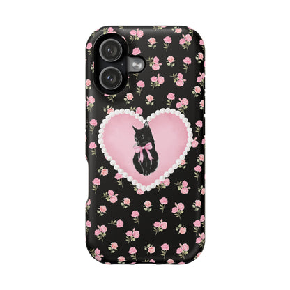 Black Féline Roses iPhone Case