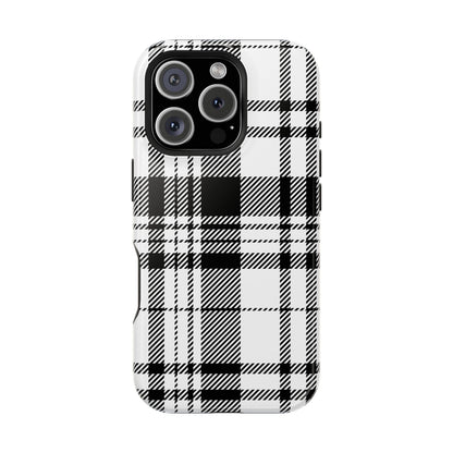 Black Plaid iPhone Case