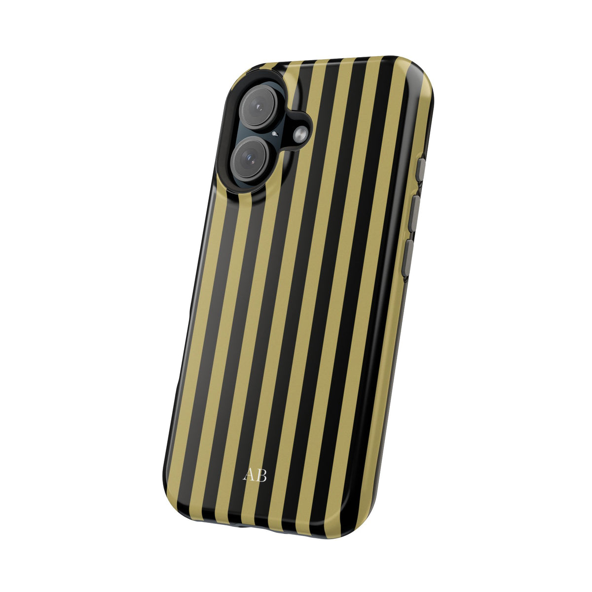 Custom Initials Wicked Stripes iPhone Case