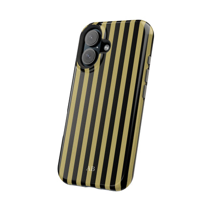 Custom Initials Wicked Stripes iPhone Case