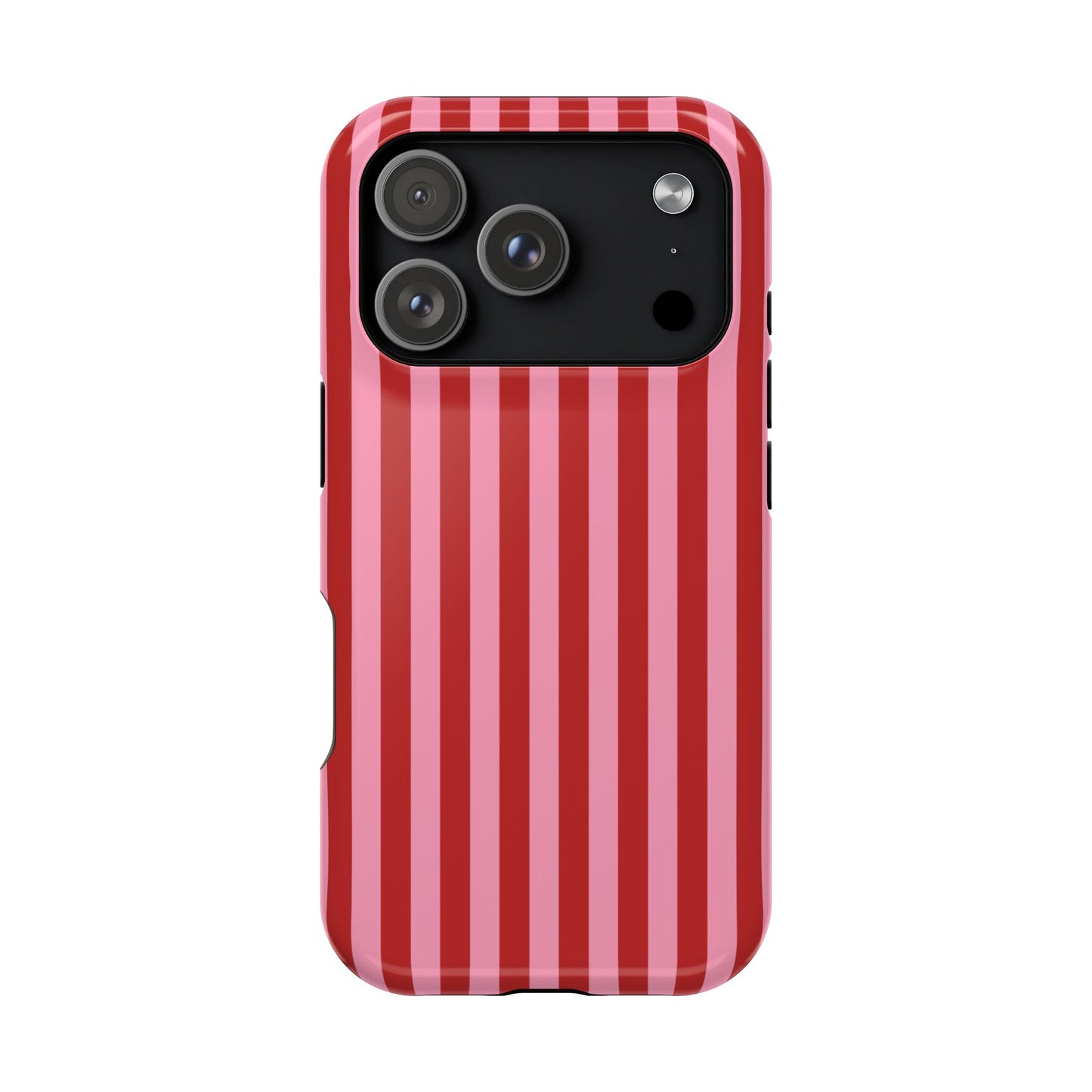 Cherry Blush Stripes iPhone Case