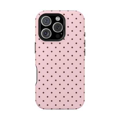 Strawberry Mocha Mini Dots iPhone Case
