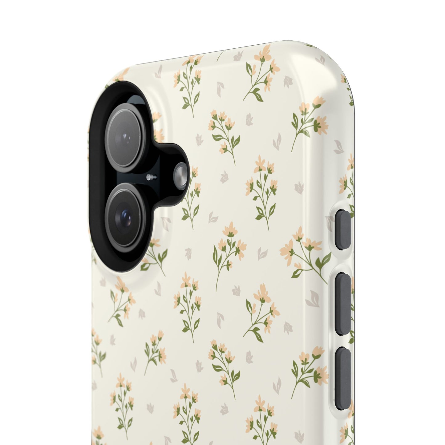 Orange Ditsy Flowers iPhone Case