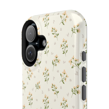 Orange Ditsy Flowers iPhone Case