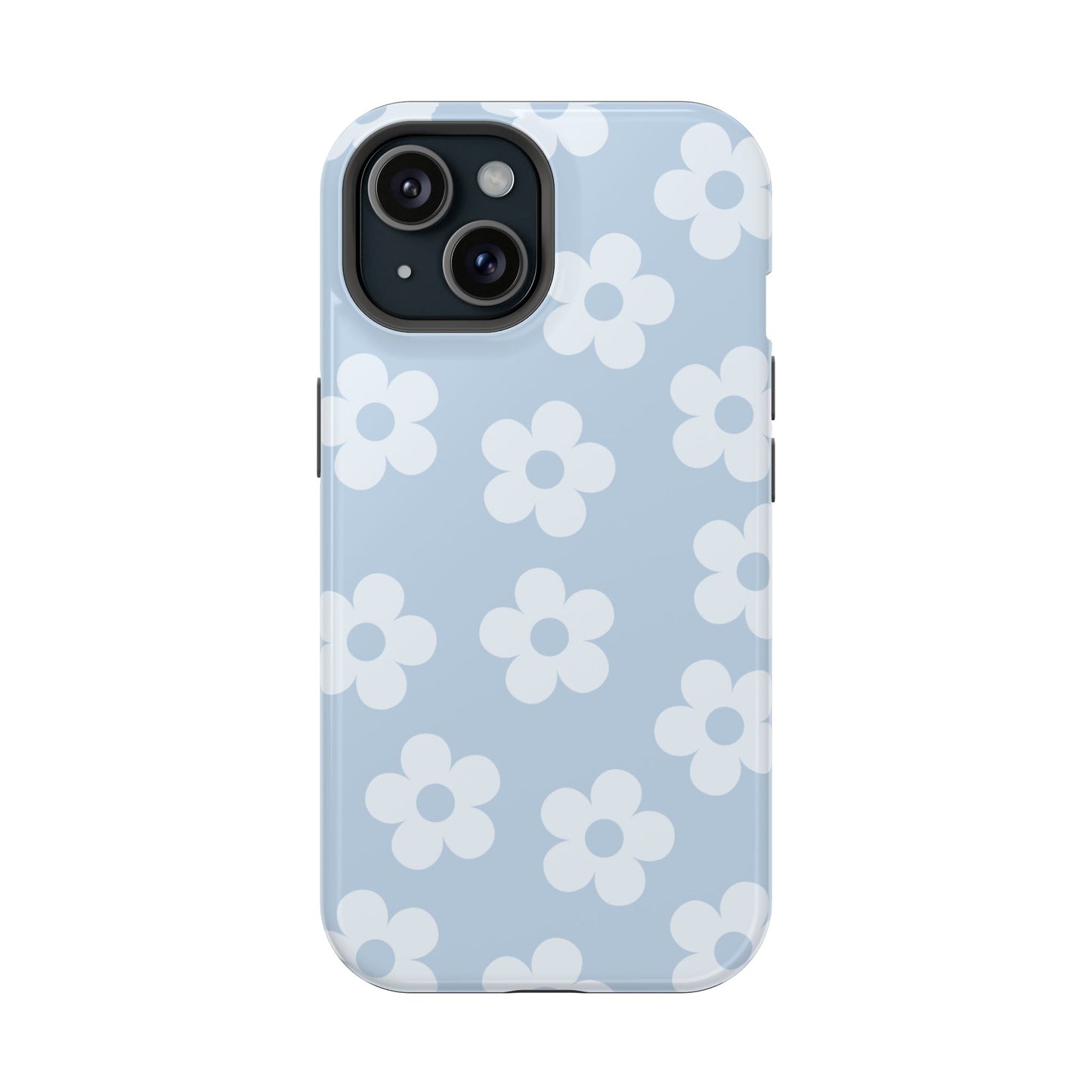 Blue Retro Flowers iPhone Case