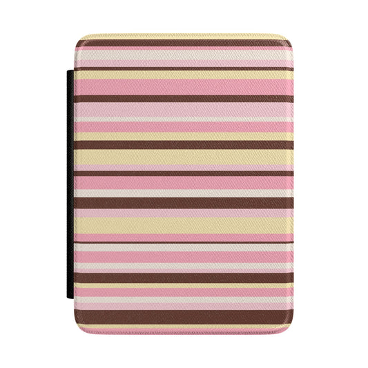 Sunday Latte Stripes Kindle Case