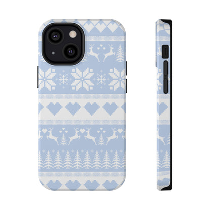 Blue Christmas Sweater iPhone Case