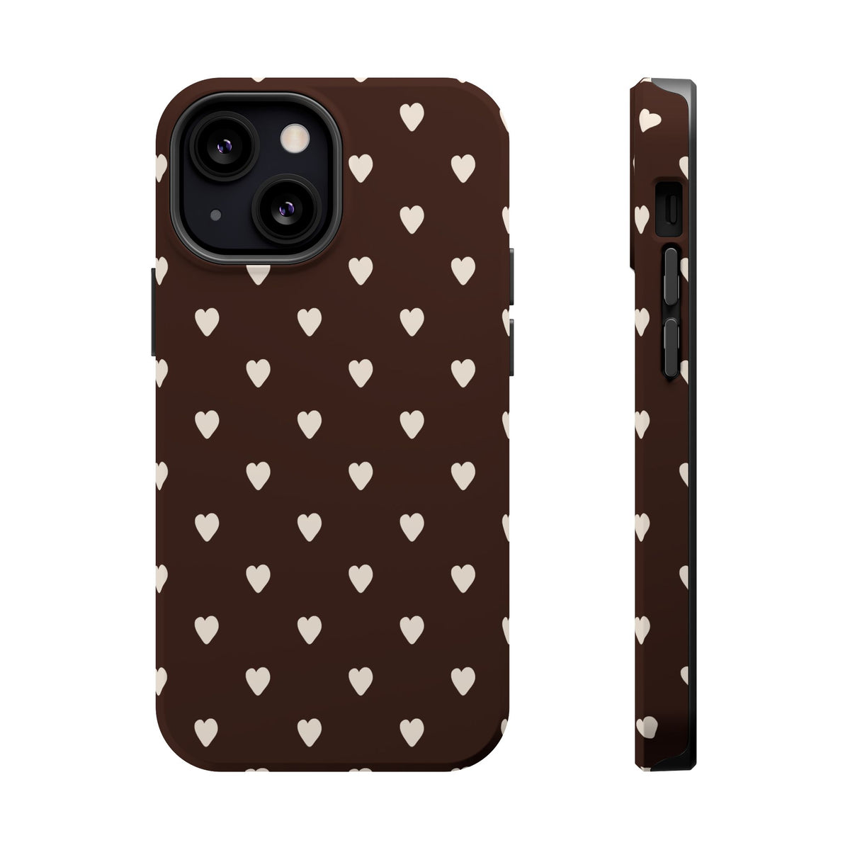 Mocha Hearts iPhone Case