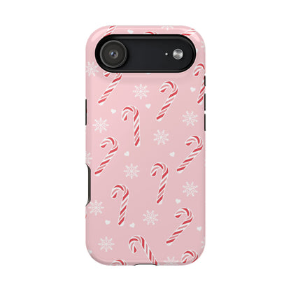 Peppermint Snowflakes iPhone Case