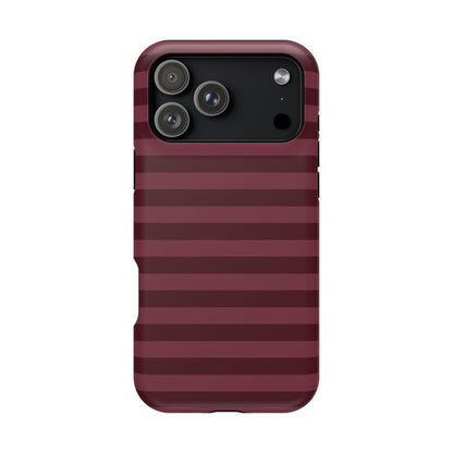 Burgundy Classic Striped iPhone Case
