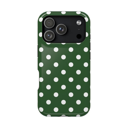 Green Polka Dots iPhone Case