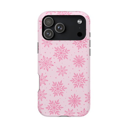 Pink Snowflakes iPhone Case