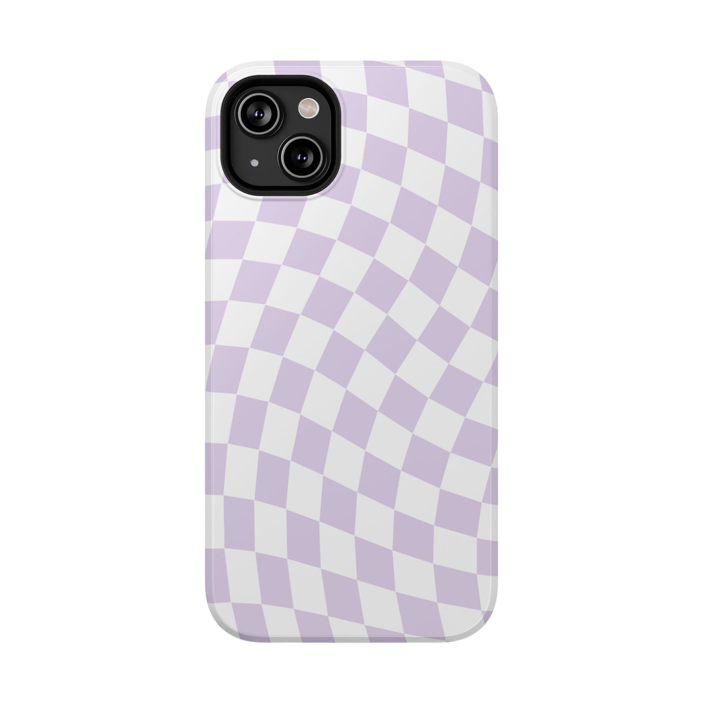 Purple Wavy Checkered iPhone Case