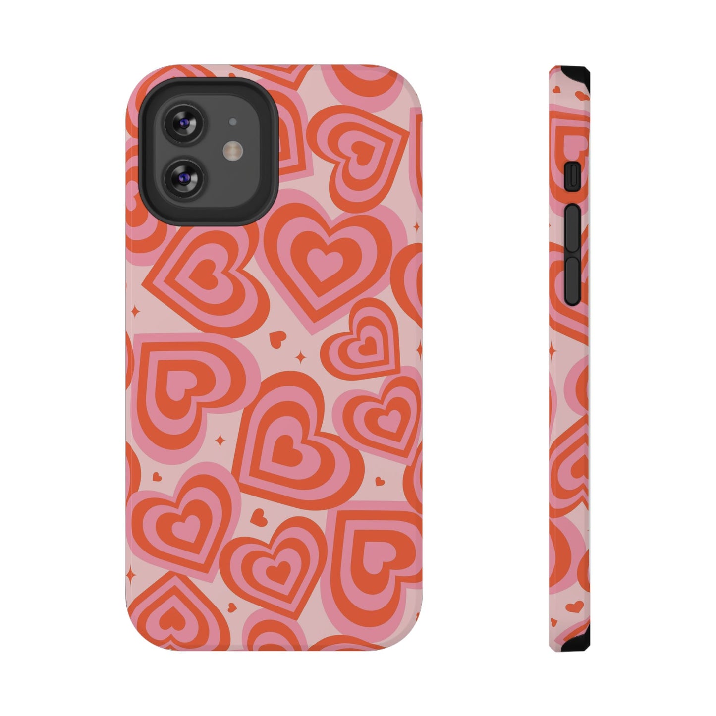 Pink & Red Hearts iPhone Case