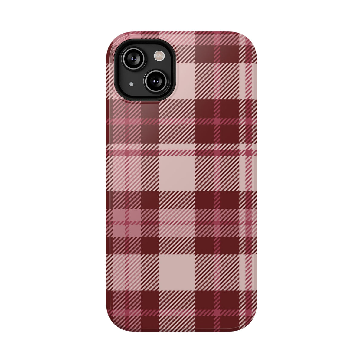 Burgundy Plaid iPhone Case