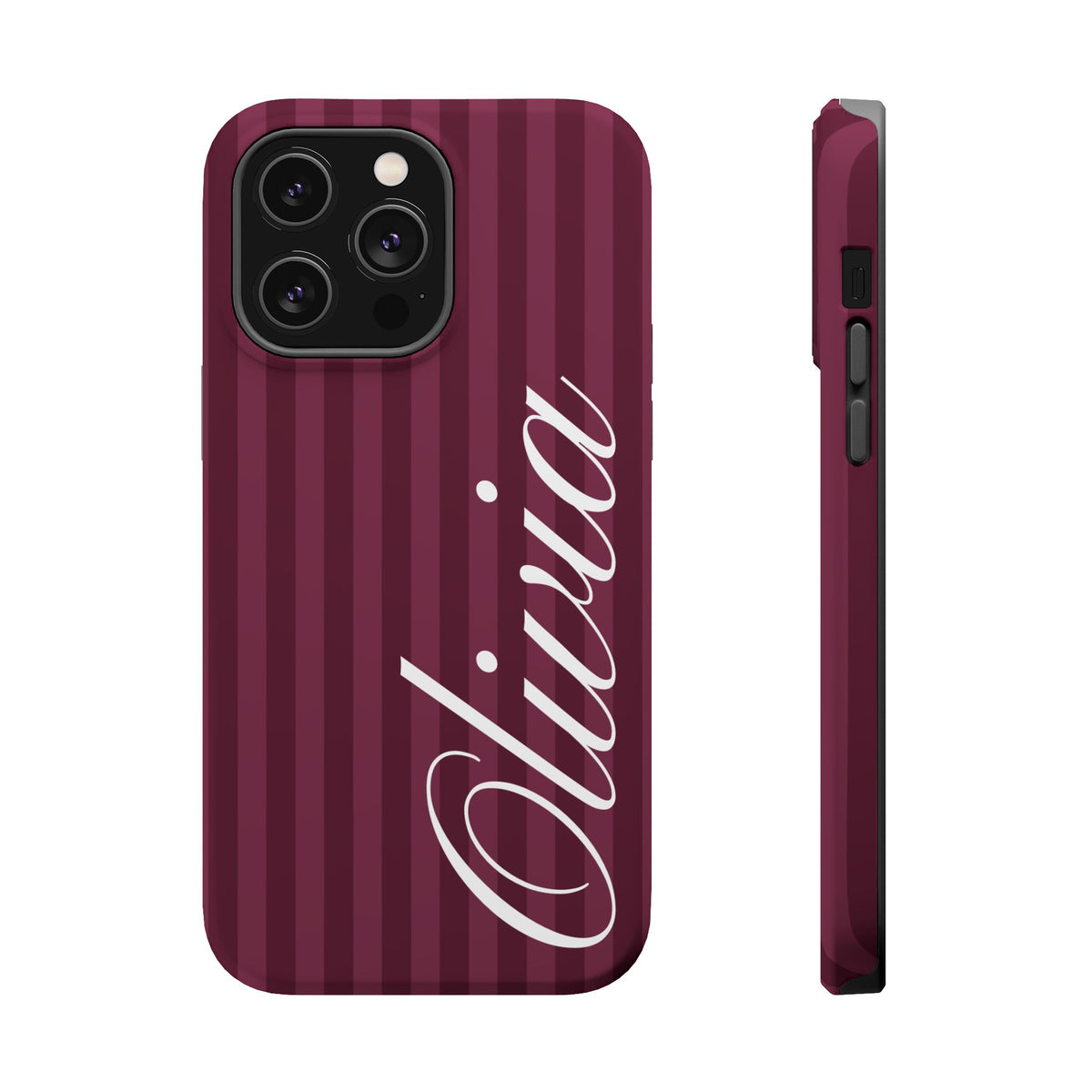 Custom Plum Stripes iPhone Case