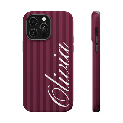 Custom Plum Stripes iPhone Case