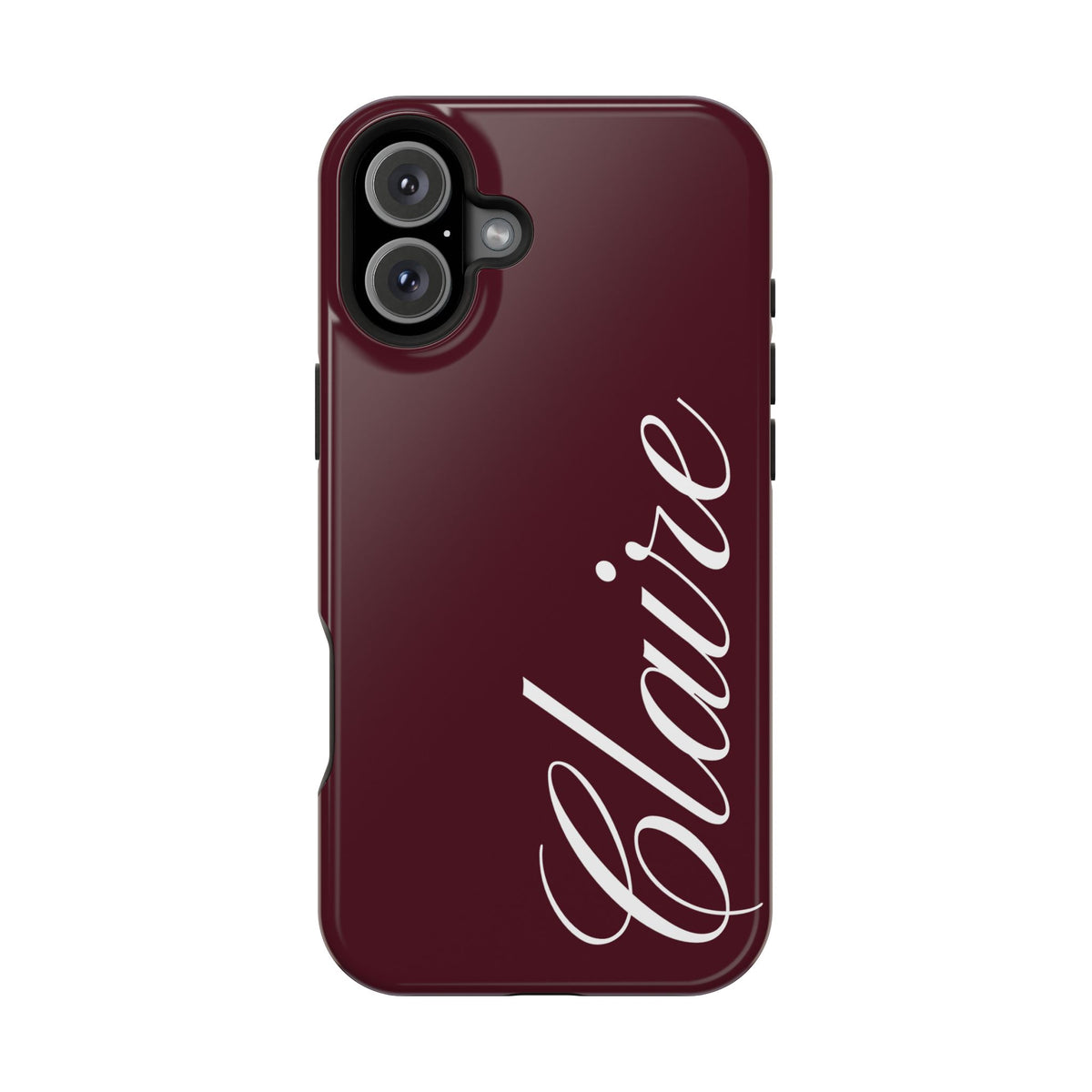 Personalized Burgundy iPhone Case
