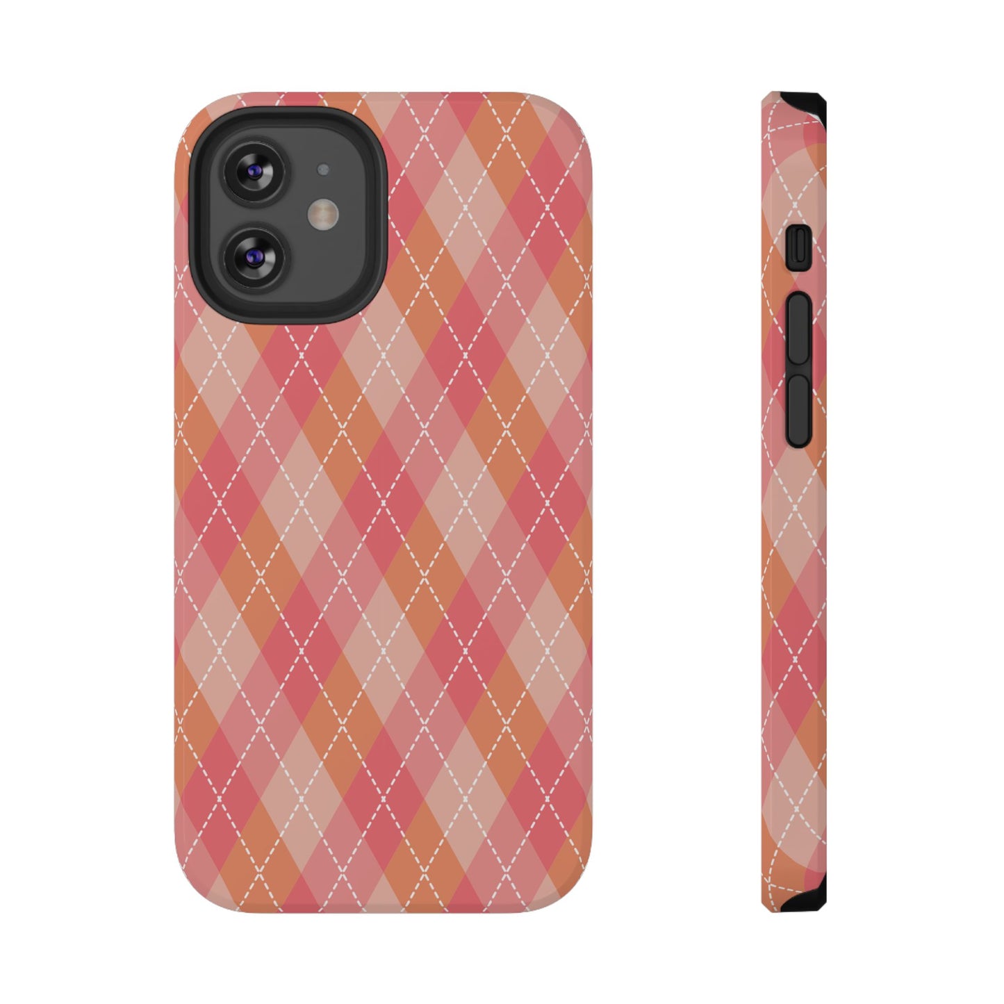 Pink Argyle iPhone Case