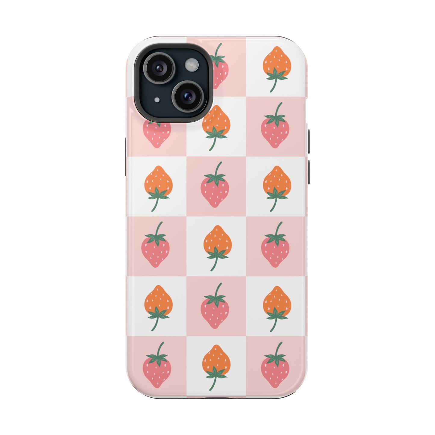 Strawberry Checkered iPhone Case