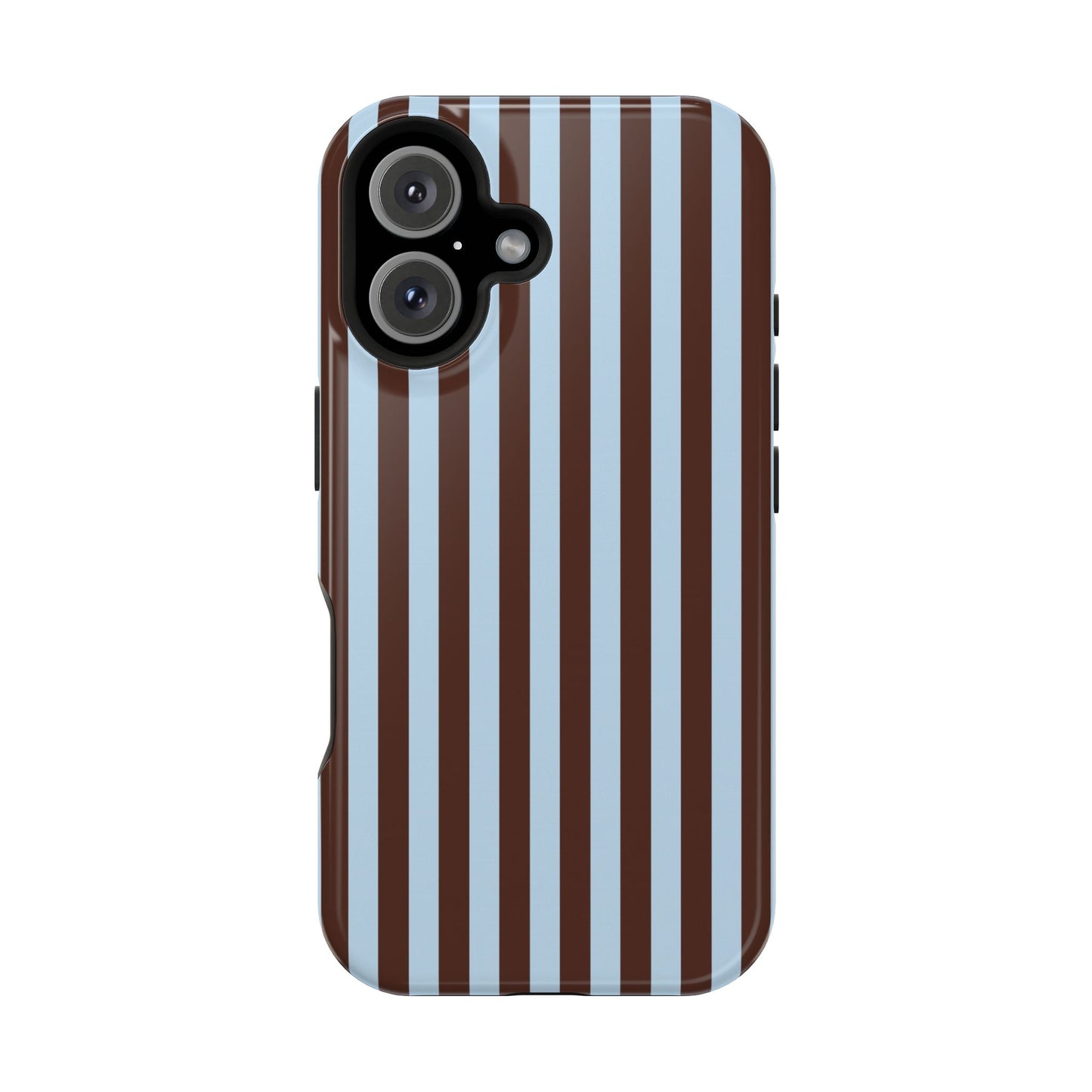 Blue Latte Stripes iPhone Case