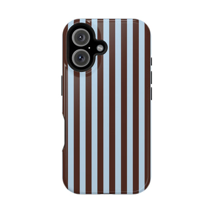 Blue Latte Stripes iPhone Case