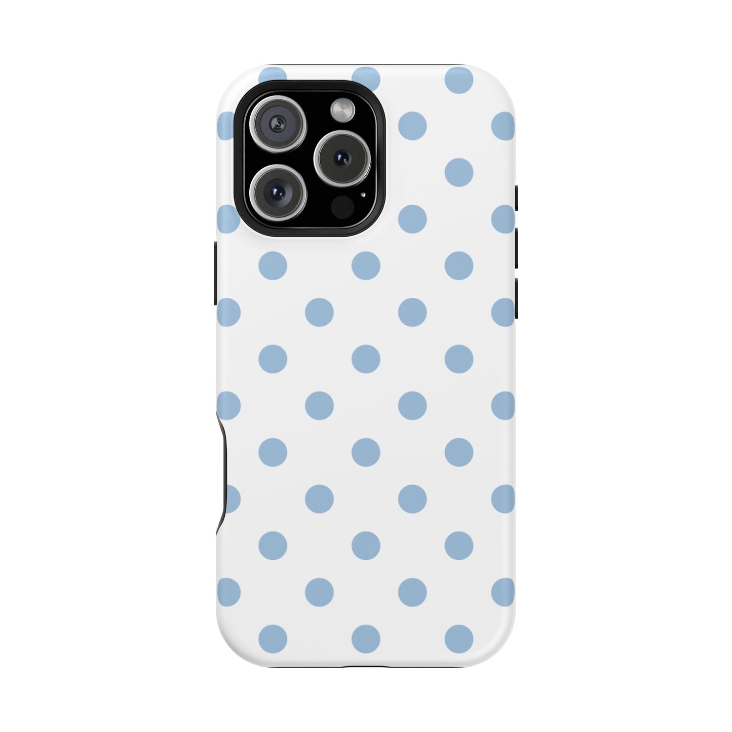 Blue Clouds Polka Dots iPhone Case