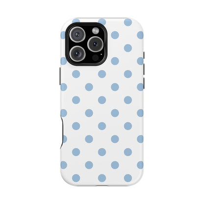 Blue Clouds Polka Dots iPhone Case