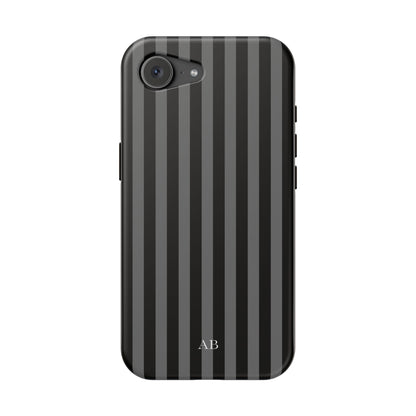 Custom Initials Twilight Stripes iPhone Case