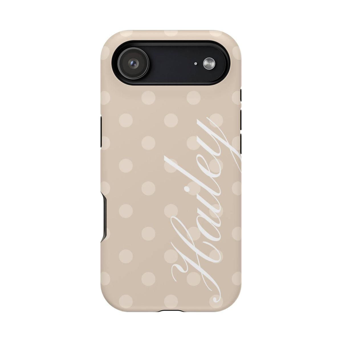 Custom Beige Polka Dots iPhone Case