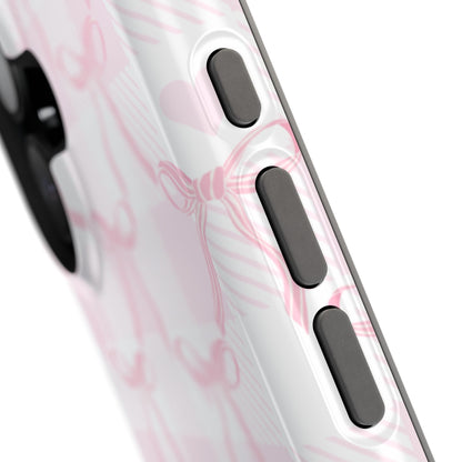 Pink Ribbon Bows iPhone Case