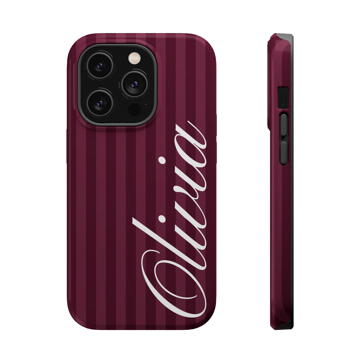 Custom Plum Stripes iPhone Case