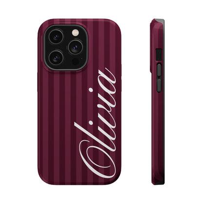 Custom Plum Stripes iPhone Case