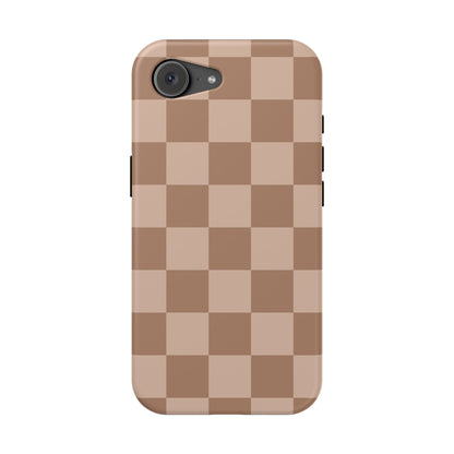 Toffee Checkered iPhone Case