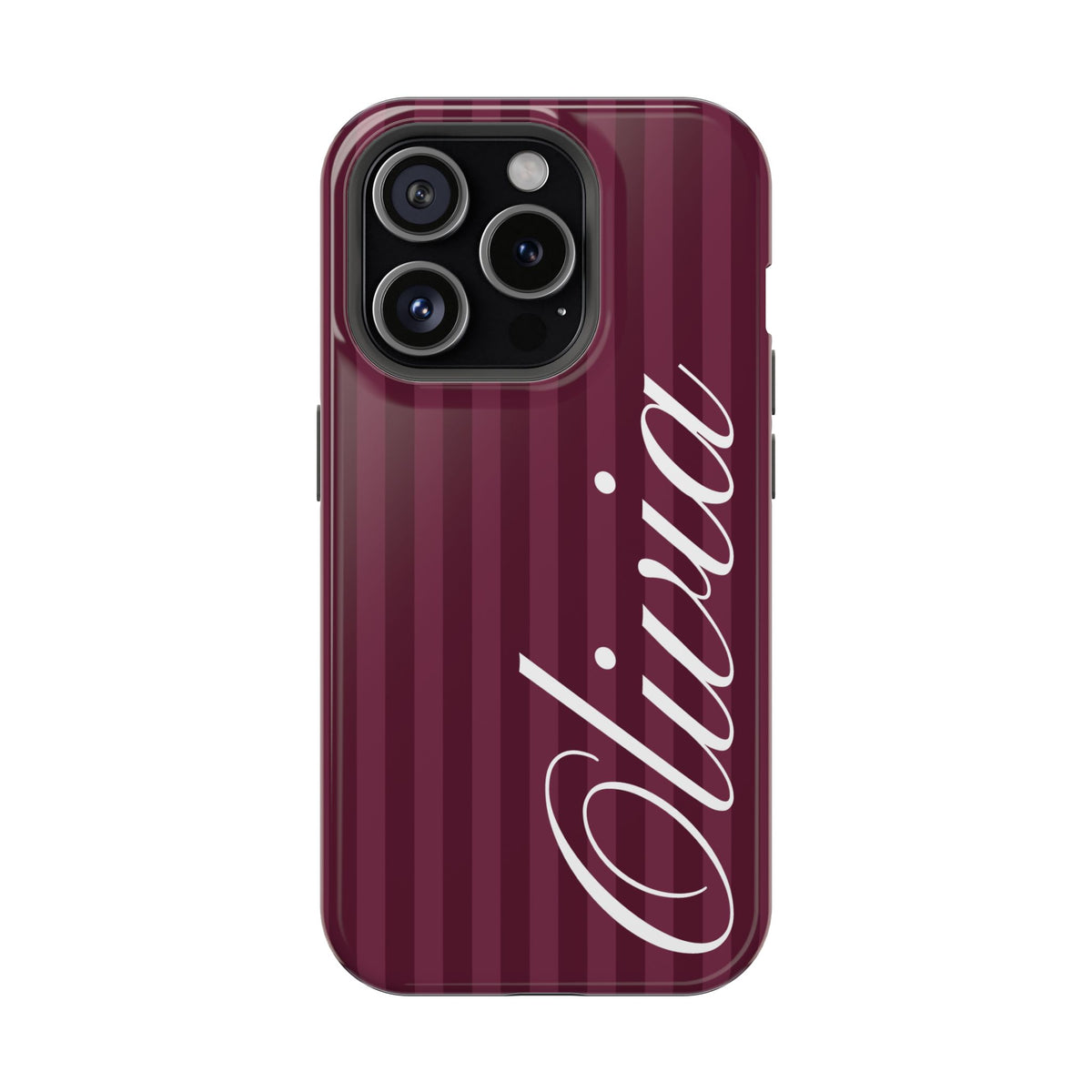 Custom Plum Stripes iPhone Case