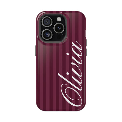 Custom Plum Stripes iPhone Case