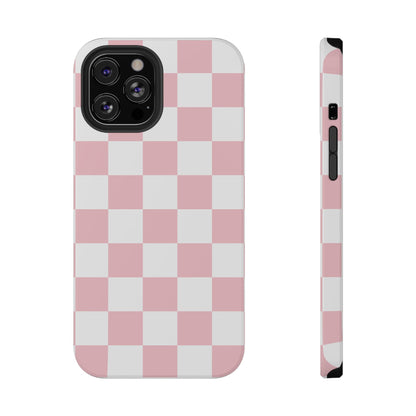 Pastel Pink Checkered iPhone Case