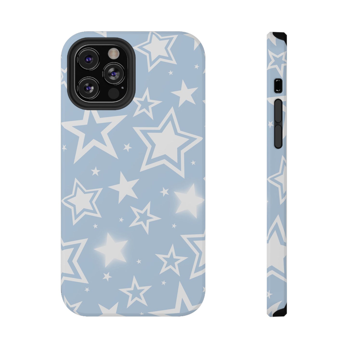 Blue Y2K Stars iPhone Case
