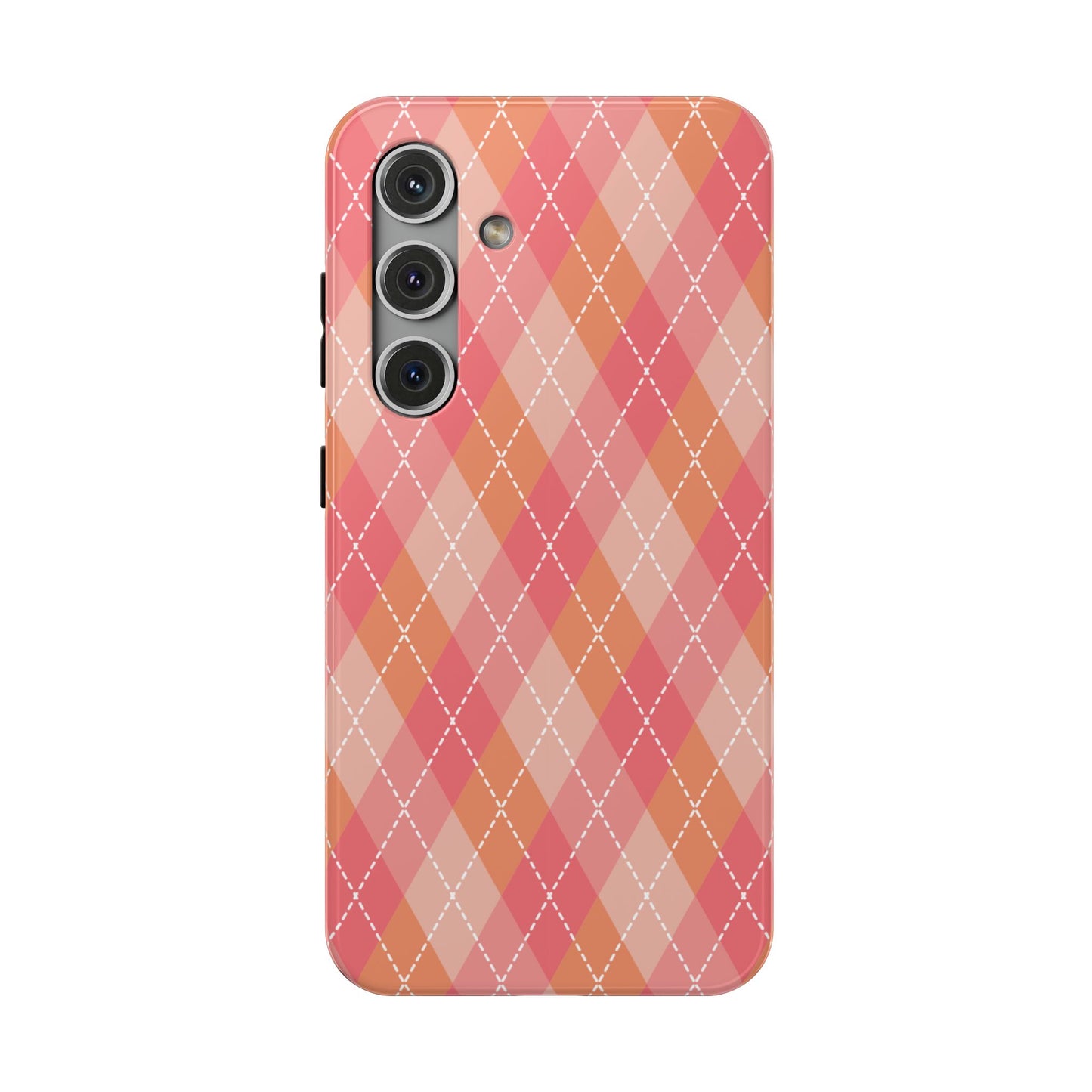 Pink Argyle Samsung Case