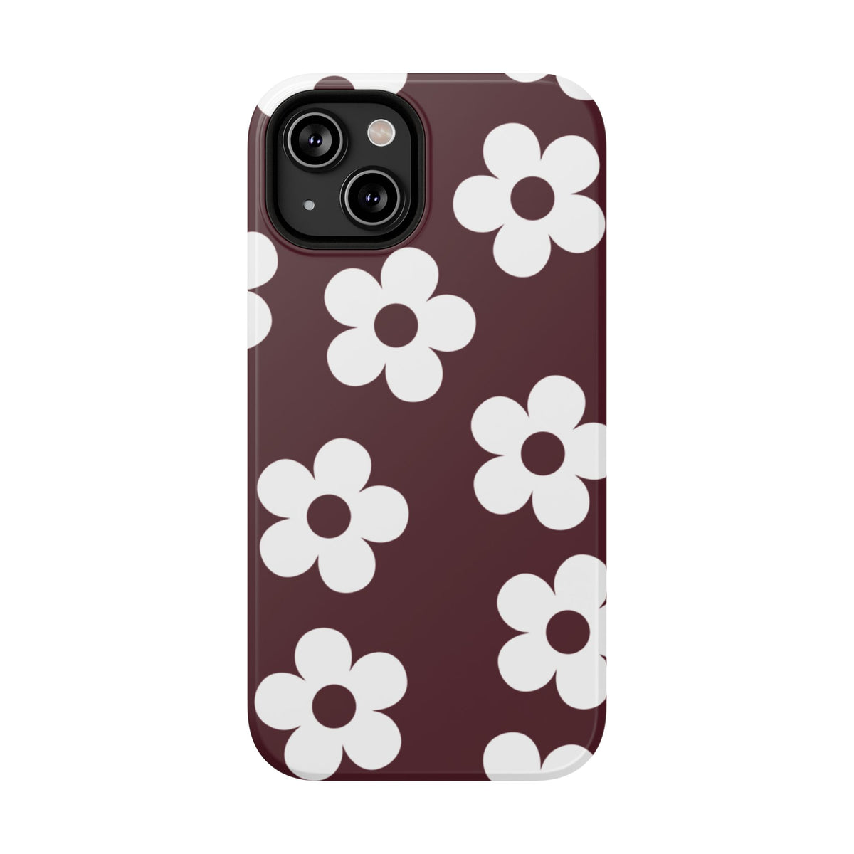 Burgundy Flowers iPhone Case