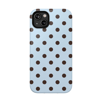 Blueberry Mocha Polka Dots iPhone Case