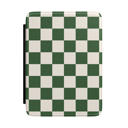Green Checkered Kindle Case