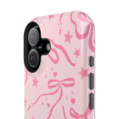 Pink Cosmic Bows iPhone Case