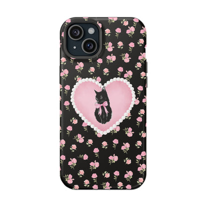 Black Féline Roses iPhone Case