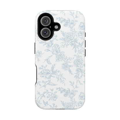 French Blue Toile iPhone Case