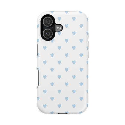 Blue Little Hearts iPhone Case