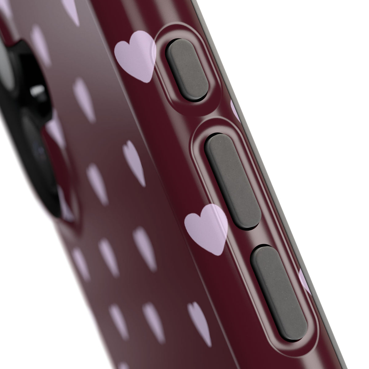 Burgundy & Purple Little Hearts iPhone Case