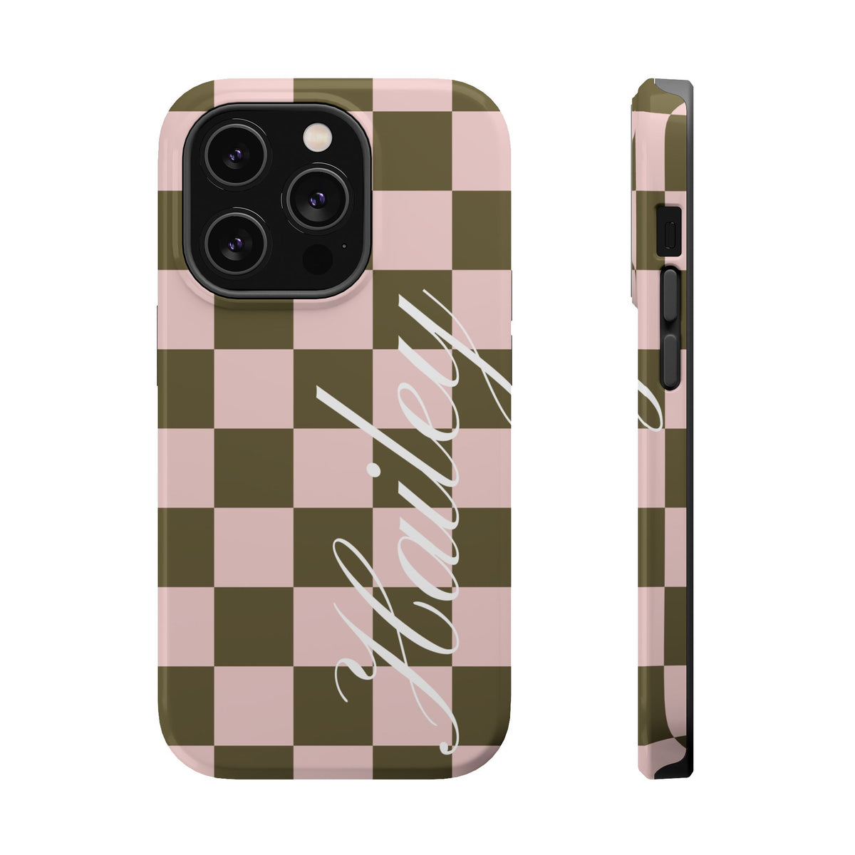 Custom Pistachio Checkered iPhone Case