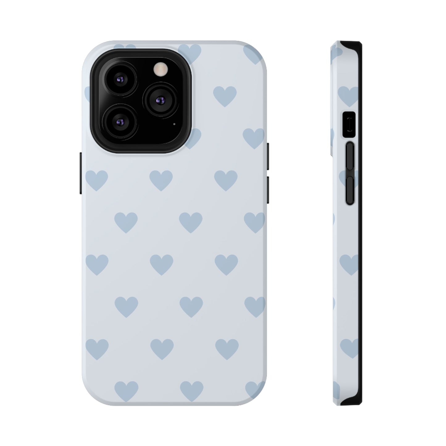 Light Blue Hearts iPhone Case